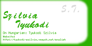 szilvia tyukodi business card